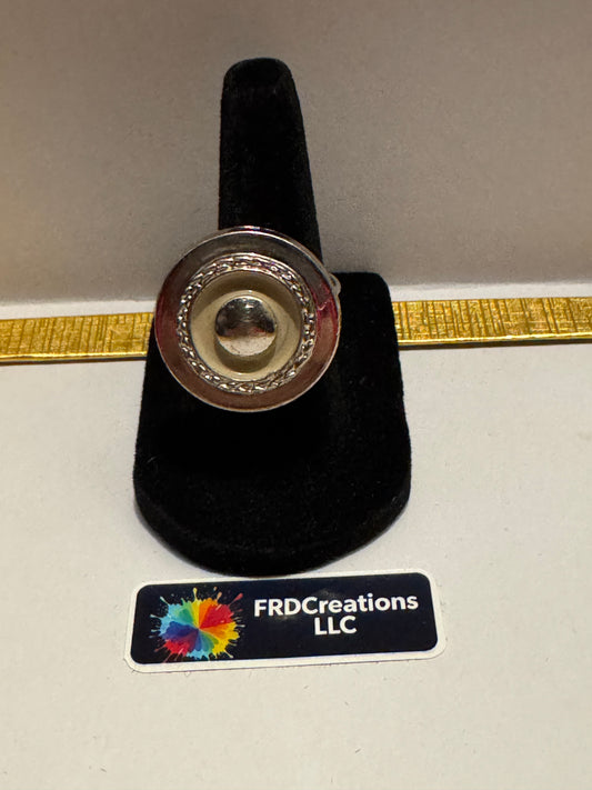 Handmade Vintage Button Wire Wrapped Ring