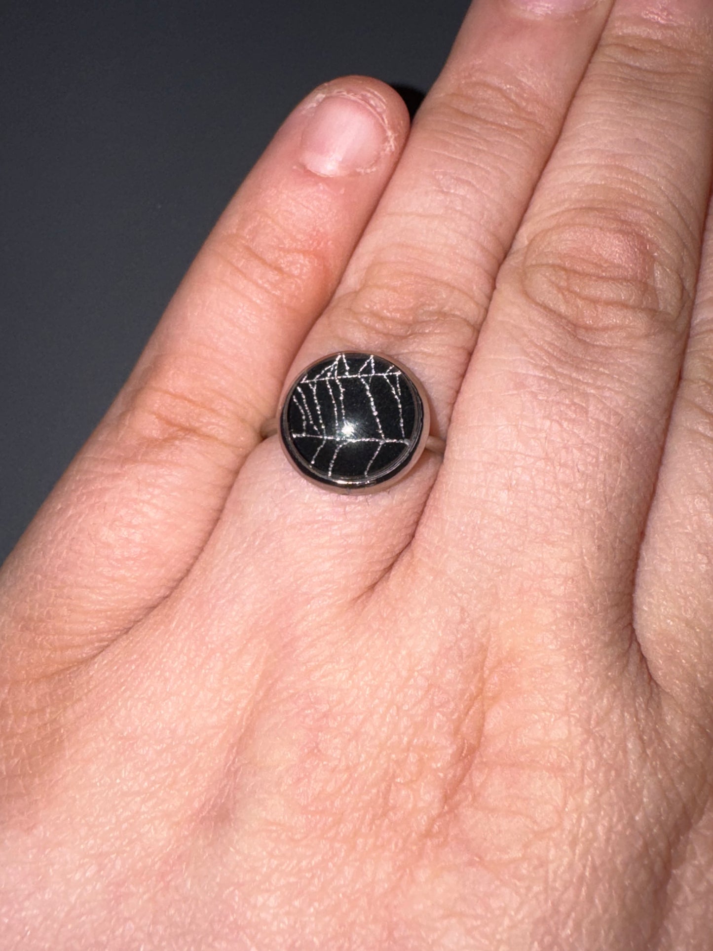 Real Spider Web Ring-Curated